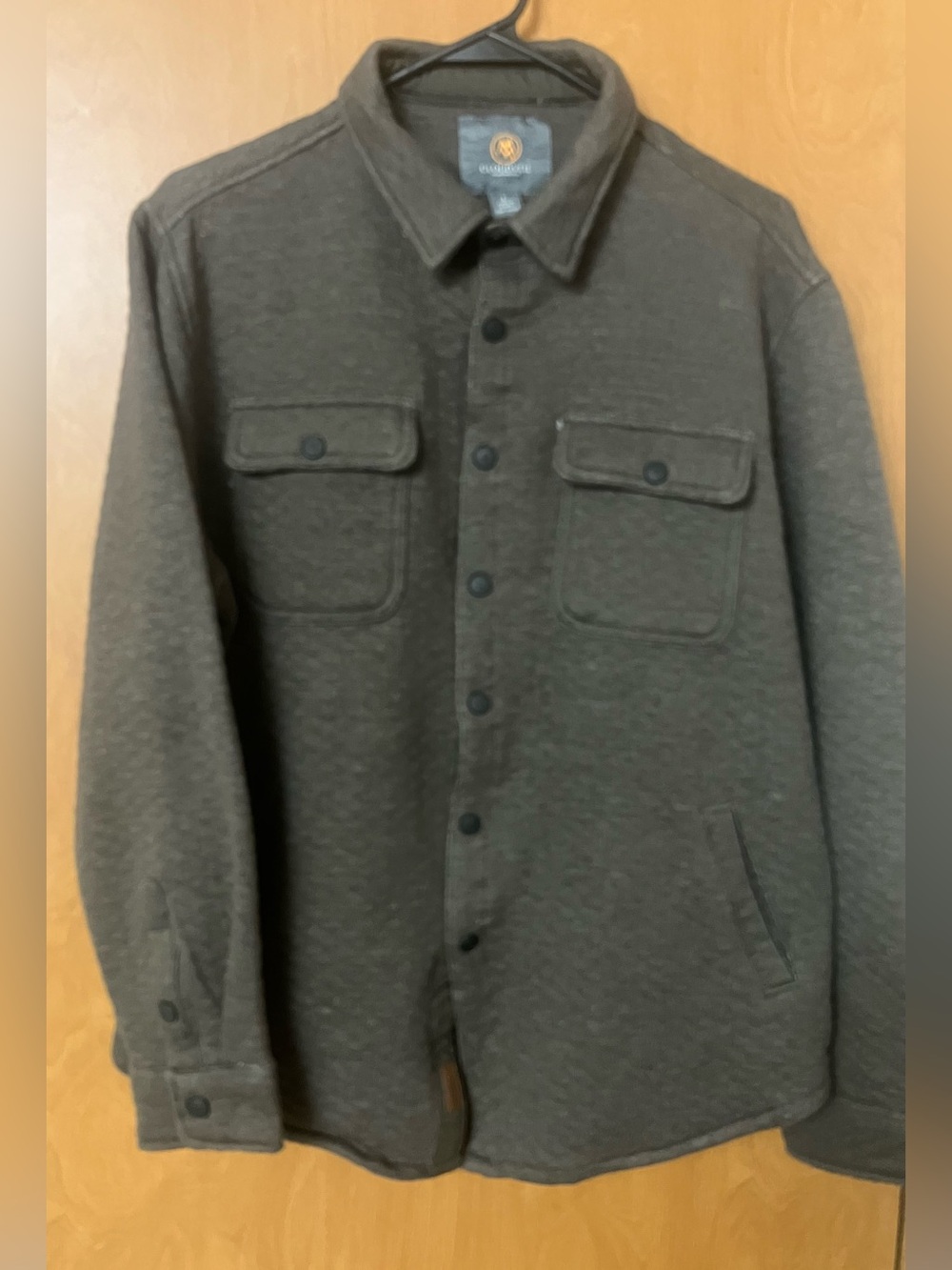 Cloudveil Men's Quilted Snap Down Long Sleeve Shirt Shacket Size Large